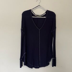 Anthropologie Saturday Sunday Waffle Thermal Top